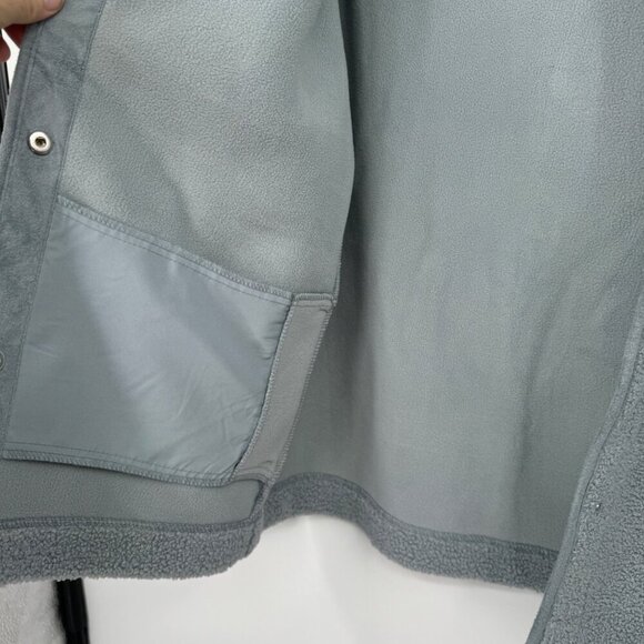 Joie Womens Small Shacket Sherpa Lightweight Jacket Teddy Snap Light Blue Woman’ - Picture 5 of 10